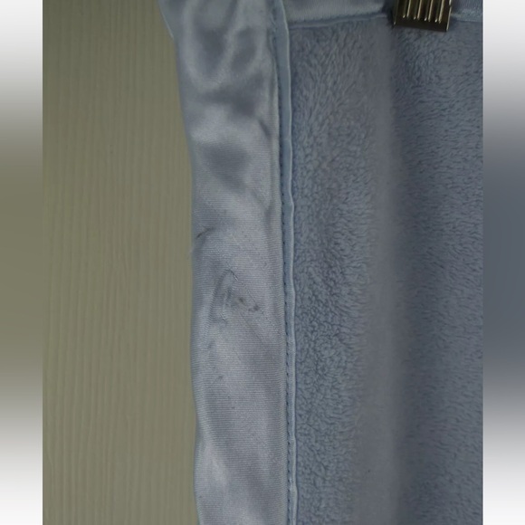 Cuddle Bear Collection Solid Light Blue Baby Blanket Silky Satin Edge Trim Lovey - Picture 3 of 9